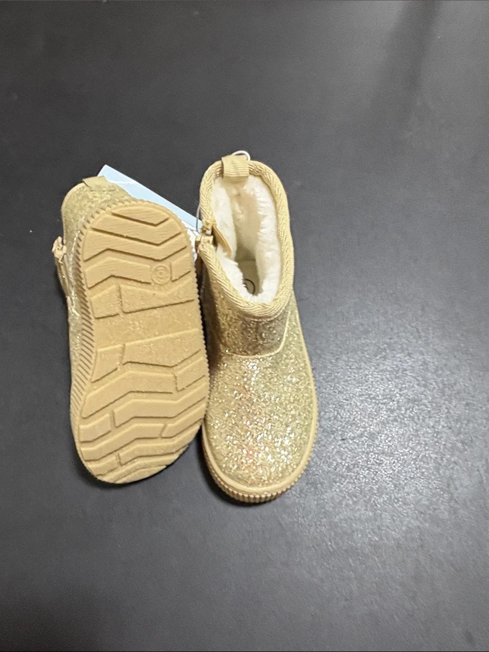 Cat & Jack Gold Glitter Kids Boots 6T